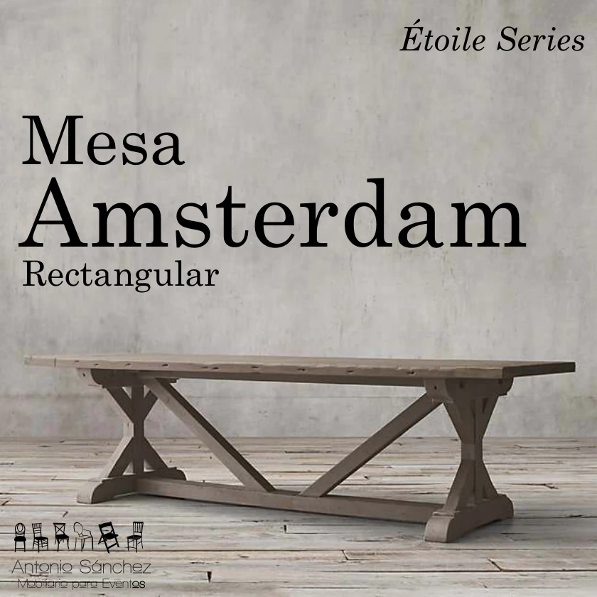 Primera página del brochure: Mesa Amsterdam