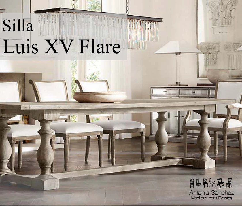 Primera página del brochure: Silla Luis XV Flare