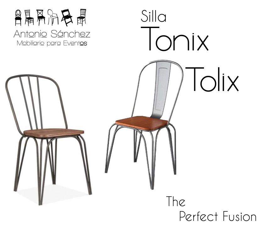 Primera página del brochure: Sillas Tonix · Tolix