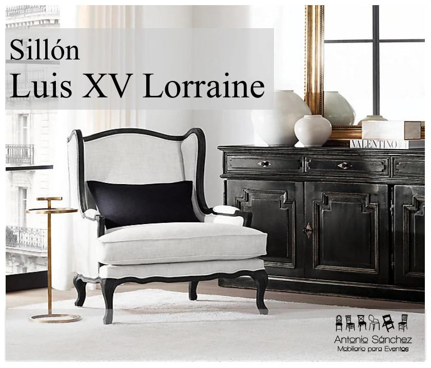 Primera página del brochure: Sillón Luis XV Lorraine