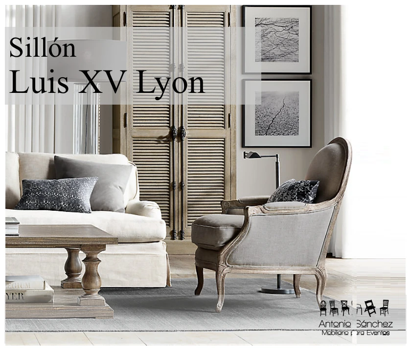 Primera página del brochure: Sillón Luis XV Lyon