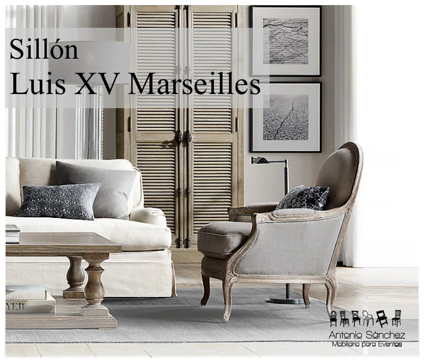 Primera página del brochure: Sillón Luis XV Marseilles